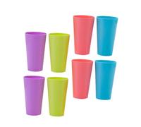 LOORGVEL 8 Pièces Reusable Drinking Cups Without Lid Lightweight Material For Home And Restaurant