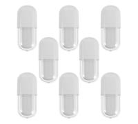 LOORGVEL 8 Tubes à Lèvres Ovales en Plastique Blanc 3ml Réutilisables et Portables pour Maquillage à Lèvres de Voyage, Coffret de 8 Pièces Pratiques et Élégants