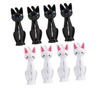 LOORGVEL 8pcs Pinces Multifonctions en Fer de Chat Cartoon, Clip Fiable pour Fixation de Serviette, la Cuisine ou Extérieur, Attache Pratique et Décorative