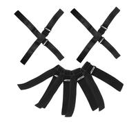 LOORGVEL 8pièces Élastique Pour Perruque Bonnet De Perruque Noir Sangles Réglables Bande Fixe Réglable Accessoires Pour