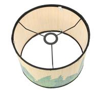 LOORGVEL Abat Jour Bambou Style pour Luminaire Plafonnier et Lampe de Table Diffuseur de Lumière Naturel et Décoration Intérieure Verte Polyvalente