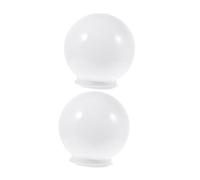 LOORGVEL Abat-jour Sphérique Remplacement Cour Globe Matériel à Lampe Extérieure Jardin Patio Lumière De Terrasse Porche Balle Forme Moderne Blanche Acrylique
