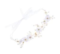 LOORGVEL Accessoire Mariage Tresse Doré Serre-tête Mariage Artisanal Ajustable Léger et Romantique pour Femmes Coiffure Nuptiale Polyvalente Photos et Cérémonies