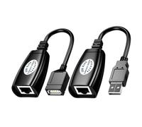 LOORGVEL Adaptateur Rallonge USB Ethernet Extender Transmission Rapide Compatible Clavier Souris Imprimante Téléphone USB Portable pour Bureau Maison École