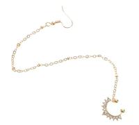 LOORGVEL Anneau De Nez Doré Non Perçant Avec Chaîne, Faux Septum, Bijoux De Nez À Clipser Sur La Chaîne Du Corps, Bijoux Pour Femmes, Anneaux De Nez Non Perçants, Chaîne De Nez À Oreille