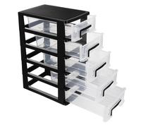 LOORGVEL Armoire de Rangement Plastique Transparents Portable Colonne Bureau Multifonction pour Chambre et Bureau Organisation Compacte et
