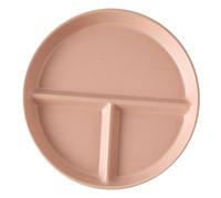 LOORGVEL Assiette Céramique Compartimentée Sections pour Repas Équilibré Anti-dérapante Résistante et Facile à Nettoyer pour Apéritifs et Desserts Couleur Rose