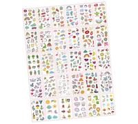 LOORGVEL Autocollants Corporels Temporaires Jolis Tatouages 60 Pcs Taille Moyenne Étanches Dessins Animés Femmes Fête Plage