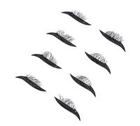LOORGVEL Autocollants Eyeliner Pailletés Pour Yeux 4 Paires Noir Autocollant Auto-adhésif Maquillage Femmes Fêtes Cosplay Carnaval