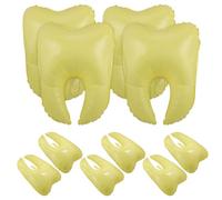 LOORGVEL Ballons de Dents Jaunes en Pe, Lot de 10 Pièces, Ballons Gonflables pour Décoration de Fête, Anniversaire, Remise de Diplômes et Première Dent Perdue