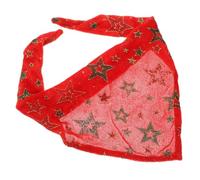 LOORGVEL Bandana de Noël pour Animaux de Compagnie en Tissu Doux Serviette Triangulaire Étoilée Rouge et Blanche Écharpe Triangulaire Festive pour Chien et Chat Accessoire Léger et