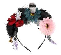 LOORGVEL Bandeau Halloween Garçon Fille Bandeau Fleur Crâne Coloré Tête Tissu Décoratif Fête Cosplay Skull