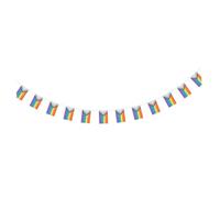 LOORGVEL Bannière Fierté Progress Pride 25 Drapeaux Triangulaires 14x21 Cm Polyester Multicolore Décoration Intérieure Et Extérieure Pour Fêtes Lgbt