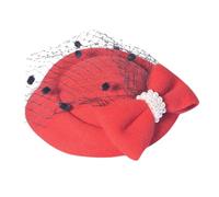 LOORGVEL Barette Élégante Dentelle Rouge Avec Nœud Accessoire De Cheveux Pour Mariage Et Événements Festifs Coiffure Chic Pour Femmes