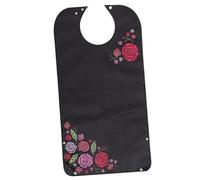 LOORGVEL Bavoir Adulte Lavable Double Style Chinois Protection Repas pour Personnes Âgées et Handicapées Bavoir Repas avec Attrape-miettes Facile à Enfiler et Nettoyer