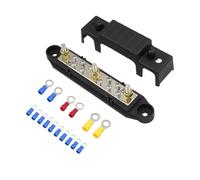 LOORGVEL Bloc de Distribution Puissance avec Capuchons Noir Bornier Bus Bar Résistant pour Voiture Bateau Camping