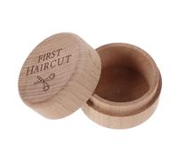 LOORGVEL Boîte à Souvenirs pour Bébé Fille en Bois Naturel 5x5x3,5 Cm, Coffret Première Coupe de Cheveux et Cordon Ombilical, Boîte de Rangement Rustique Présent Naissance et Chambre
