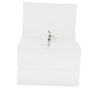LOORGVEL Boîte à Suggestions Verrouillable Transparente Acrylique Boîte à Dons Sécurisée avec Serrure pour Collecte de Fonds Urne pour Lettres de Plainte et Vote Capacité Adaptée pour