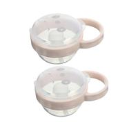 LOORGVEL Boîte à Tétines Rangement Pratique Crochet Portable 2pcs en Pp Blanc Design Anti-poussière pour Bébé pour Sucette en Voyage à Couches