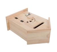 LOORGVEL Boîte aux Lettres Murale Verrouillable en Bois Massif Effet Vintage, Grosse Boîte de Dépôt Sécurisée pour Entrée, Maison et Bureau, Rangement Pratique pour Courrier et Clés,