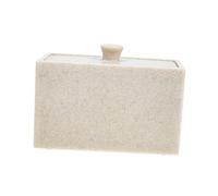 LOORGVEL Boîte de Rangement Coton et Cotons-tiges Compartimentée Organisateur Cosmétique Compact Antidérapant Boîte à Coton Démaquillant avec Double Compartiment Rangement Salle de Bain