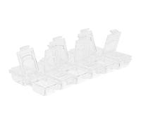 LOORGVEL Boîte de Rangement Multi Transparente pour Accessoires Nail Art Organisateur Portable pour Strass et Petites Décorations Pratique pour Manucure et Pédicure