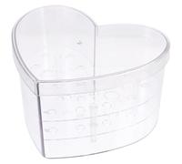 LOORGVEL Boîte D'emballage pour Fleurs Stabilisées en Acrylique Transparent de Cœur, Taille Petite 21 Compartiments 20x16,5x12,5 Cm, Coffret Présent pour Bouquets et Ornements Floraux