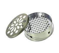 LOORGVEL Boîte Porte-Spirales en Fer avec Couvercle Et Poignée, Brûleur De Parfum à Bobine Résistant, Support Portable, pour Intérieur Et Extérieur, Usage Maison Et Camping,