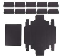 LOORGVEL Boîtes à Tiroir en Papier Kraft Noir 14x7x3 Cm 12 Pièces, Emballage Présent Pliable, Boîte Rangement Écologique pour Bijoux Bonbons Pâtisserie, Coffret Présent Pratique pour Fête