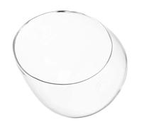 LOORGVEL Bol en Verre Biseauté Transparent pour Terrarium Plantes Succulentes, Diamètre 15 Cm, Bocal Écologique Mousse, Décoration de Bureau et Intérieur, Vase Paysage Décoratif