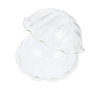 LOORGVEL Bol en Verre Transparent de Coquillage, Bol de Sashimi Multifonction, Vaisselle Cuisine Élégante pour Fruits, Desserts et Conservation des Aliments, pour Maison et Restauration