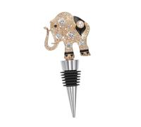 LOORGVEL Bouchon Bouteille Vin Décoratif Alliage avec Strass Bouchon Liège Réutilisable Étanche Compatible Bouteilles Standard pour Fête et Cadeau
