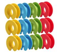 LOORGVEL Boucles de Fixation Faciles à Installer en Silicone Antidérapantes et Coupe-Vent pour Cintres, Lot de 12 Pièces et Adaptées pour Balcon ou Cuisine