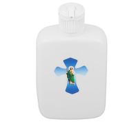 LOORGVEL Bouteille d'eau Bénite Catholique en Plastique 150 ML Récipient Décoratif de Croix, pour Baptême et Cérémonies Religieuses, Usage Spirituel et Prières la Maison
