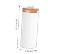 LOORGVEL Bouteille Terrarium Cylindrique avec LED Décorative Bouchon Liège Micro Paysage pour Bureau et Jardin Intérieur