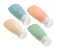 LOORGVEL Bouteille Vide 4 Pièces 60 Ml En Pvc Anti-fuite Pour Cosmétiques Compactes Voyage Usage Personnel