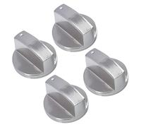LOORGVEL Boutons De Commande En Alliage De Zinc Métalliques Pour Cuisinière à Gaz, Lot De 4 Pièces, Remplacement Précis, Adaptés Aux Brûleurs Et Fours, Usage Domestique Et Professionnel