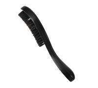 LOORGVEL Brosse à Barbe Moustache Poils de Sanglier Taille Compacte Entretien Soin Barbe Hommes Usage Quotidien Couleur Châtain Foncé