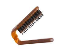 LOORGVEL Brosse Cheveux Pliante en Poils de Sanglier Légère et Pratique Design Ergonomique, Compacte Voyage ou Usage Personnel