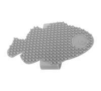 LOORGVEL Brosse de Toilettage pour Chat Forme Poisson Griffoir Mural Gris Massage Auto-nettoyant Épilateur Poils Chat Tapis à Griffer pour Chatons ’intérieur