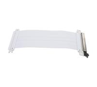 LOORGVEL Câble Riser Pcie 40 16X 20 CM Blanc Angle Droit 180° Rallonge GPU Haute Vitesse Compatible Mining et Gaming pour Configuration PC Compacte