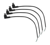 LOORGVEL Câble USB-c Nu à 4 Broches Coudé 90° Court 0,25 M pour Alimentation et Transfert de Données Pack 4 Pièces Câble PVC Polyvalent pour Réparation Électronique et Bricolage Robuste