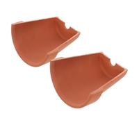 LOORGVEL Cachette du Dragon Barbu en Argile Marron 2 Pièces Plateforme d'escalade pour Tortues et Reptiles Décorative pour Habitat Extérieur