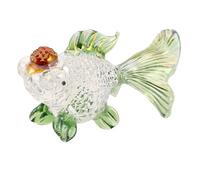 LOORGVEL Carpe Koi en Cristal : Mini Statuette de Poisson Rouge et prospérité - Centre de Table pour Le Nouvel an 2026 - Figurine Animale de Collection en Cristal pour Noël ou Un Anniversaire