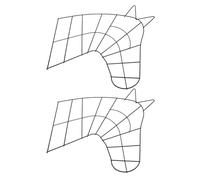 LOORGVEL Cercles Métalliques de Tête de Cheval Noirs 2 Pcs, Cadres en Fil de Fer Robustes pour Couronne de Noël, Décoration de Jardin et Créations Artisanales Saisonnières