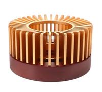 LOORGVEL Chauffe-théière : Chauffe-théière en métal - Support pour Bougie -Plat - Soufflette pour café, Lait, Bols à Soupe, Bols Chauds, Base dorée