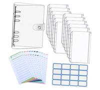 LOORGVEL Classeur Budget avec Enveloppes Zippées Organiseur de Trésorerie Transparent avec Pochettes de Budget et Étiquettes Carnet de Planification Financière Portable
