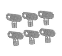 LOORGVEL Clé à Vanne de Radiateur Carrée 5x5 en Alliage de Zinc Robuste, Lot de 6 Pièces, Outil de Purge D’air pour Plomberie, Clé pour Purgeur de Chauffage et Maintenance Domestique