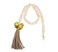 LOORGVEL Clochette D’entraînement pour Chien en Bois Naturel, Sonnette de Porte Perles en Bois, Longueur Adaptée, pour Apprentissage Propreté la Maison, Animaux de Compagnie