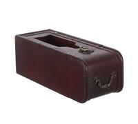 LOORGVEL Coffret à Vin en Bois Rétro pour 1 Bouteille Caisse Vintage Découpe Ajourée Finition Naturelle Protection Robuste Mariage et Présent Élégant